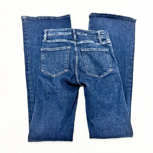 Frame Le One Flare Keller Dark Wash Denim Jeans Wide Leg Zip Fly Size 1 (26) - Picture 5 of 8